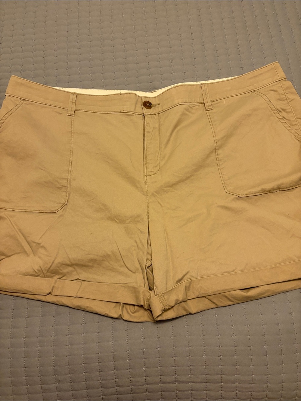 Lane Bryant Rolled-Hem Patch Pocket Shorts